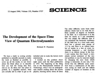 The Development Of The Space-time View Of Quantum Electrodynamics (ebook)