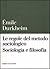 Le regole del metodo sociologico. Sociologia e filosofia