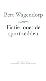 Fictie moet de sport redden