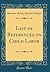 List of References on Child Labor (Classic Reprint)