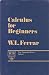 Calculus for beginners,