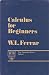 Calculus for beginners,