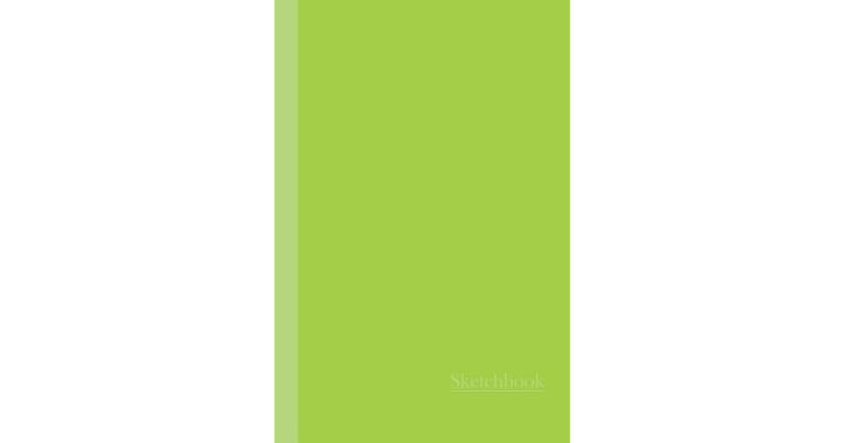 Sketchbook Two Tone Lime Green 6x9 Blank Journal with No Lines