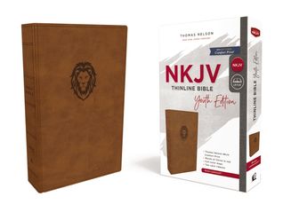 EBOOK NKJV, Thinline Bible Youth Edition, Leathersoft, Brown, Red Letter, Comfort Print: Holy Bible, New King James Version