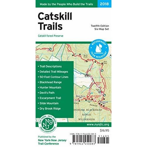 Catskill Forest Preserve Map Catskill Trails Map: Catskill Forest Preserve By New York-New Jersey Trail  Conference