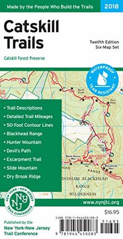Catskill Forest Preserve Map Catskill Trails Map: Catskill Forest Preserve By New York-New Jersey Trail  Conference