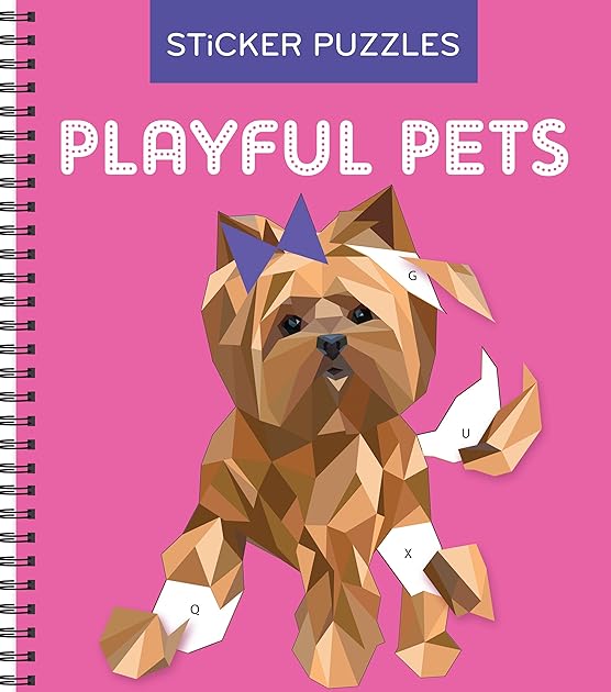 Brain Games - Sticker by Letter: Playful Pets (Sticker Puzzles - Kids Activity Book)