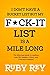 I Don't Have a Bucket List ...