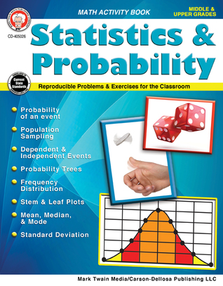 Mark Twain Statistics and Probability Math Workbook, Reproducible Problems and Exercises for Middle and High School Students, Classroom or Homeschool Curriculum