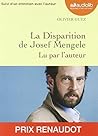 La Disparition de Josef Mengele by Olivier Guez