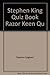 Stephen King Quiz Book Razor Keen Qu by Stephen Spignesi