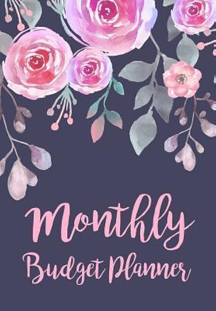 Monthly Budget Planner: Expense Finance Budget by a Year Monthly Weekly & Daily Bill Budgeting Planner and Organizer Tracker Workbook Journal Blue Floral Watercolor Design