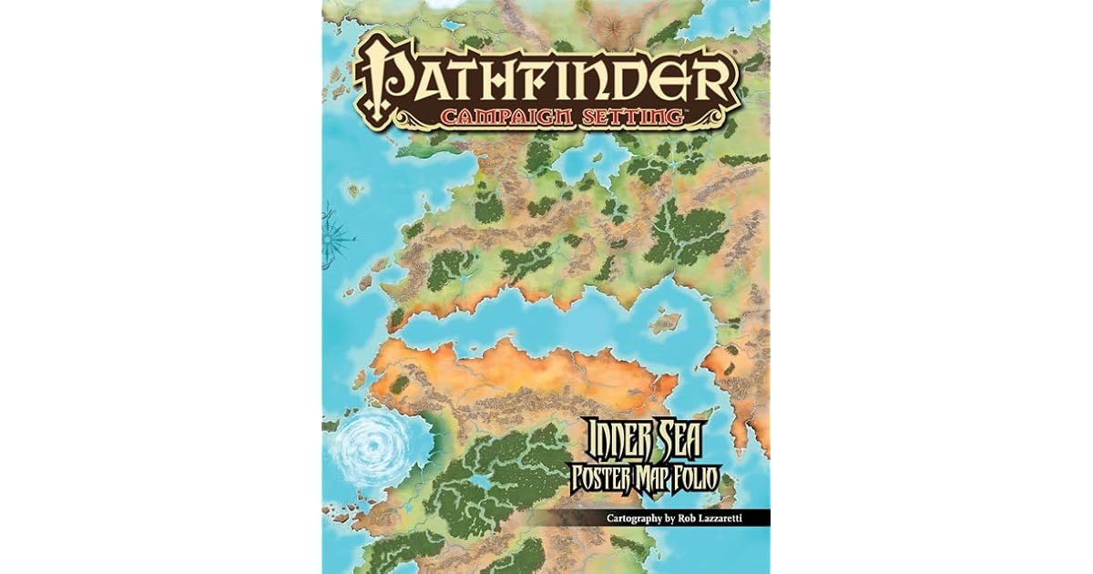 Golarion Map High Resolution Pathfinder Campaign Setting: Inner Sea Poster Map Folio By Robert Lazzaretti