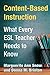 Content-Based Instruction: What Every ESL Teacher Needs to Know