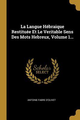 La Langue Hébraique Restituée Et Le Veritable Sens Des Mots Hebreux, Volume 1... (French Edition)