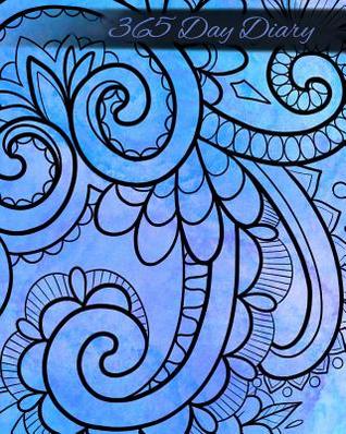 365 Day Diary: Mermaid Blue Purple Mandala Ornamental Tangled Art - Daily Progress Self Help Self Care Journal Diary