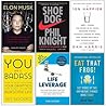 Elon Musk, Shoe Dog, 10% Happier, You Are a Badass, Life Leverage, Eat That Frog 6 Books Collection Set