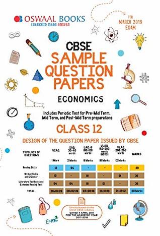 Oswaal CBSE Sample Question Papers Class 12 Economics (For March 2019 Exam)