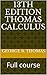 13th edition Thomas calculus : Full course