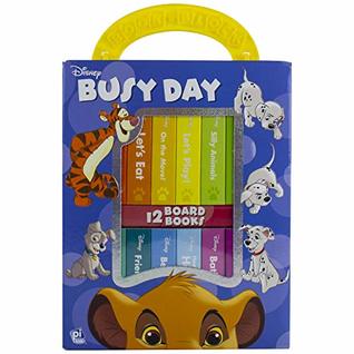 Disney Lion King, Winnie the Pooh, Dumbo, and More! - Busy Day My First Library 12 Board Book Block Set - PI Kids (Board Book)
