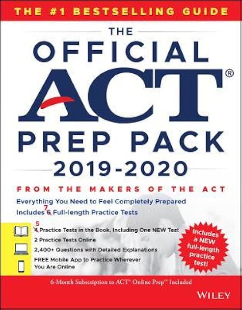 The Official ACT Prep Pack 2019-2020 with 7 Full Practice Tests, (5 in Official ACT Prep Guide + 2 Online)