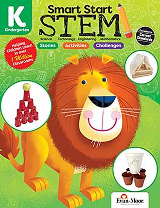 Evan-Moor Smart Start STEM Workbook, Kindergarten, Science, Technology, Engineering, Math, Hands On Activities, Problem Solving, Critical Thinking, Fine Motor Skills, Sequencing, Animals, Homeschool (Paperback)