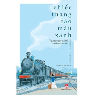 Chiếc thang cao màu xanh