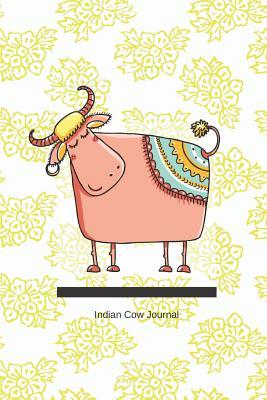 Indian Cow Journal: India Inspired College Rule Lined Notebook, Journal, and Diary with Indian Cow and Paisley Background