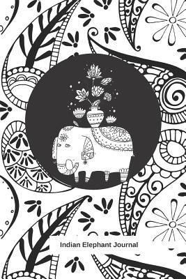 India Elephant Journal: India Inspired College Rule Lined Notebook, Journal, and Diary with Indian Elephant and Paisley Background