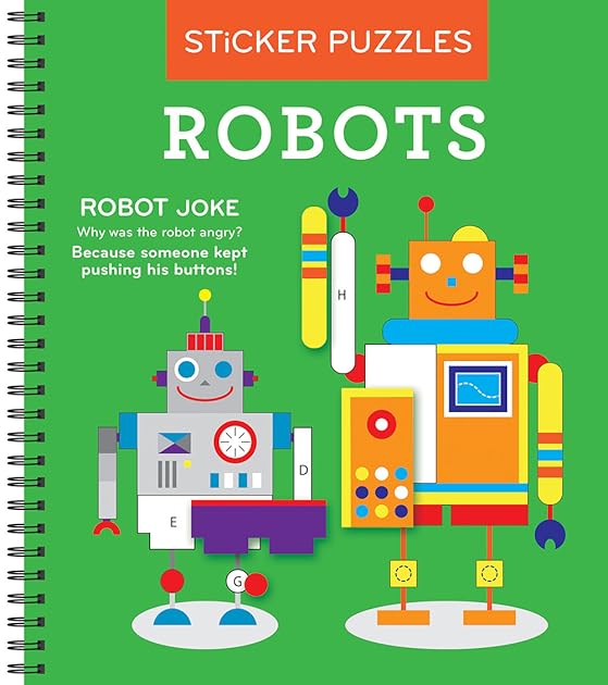 Brain Games - Sticker by Letter: Robots (Sticker Puzzles - Kids Activity Book)