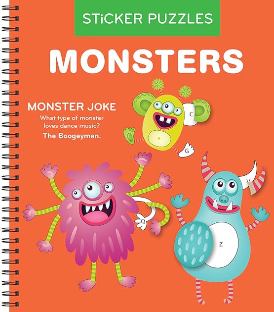 Brain Games - Sticker by Letter: Monsters (Sticker Puzzles - Kids Activity Book)