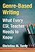 Genre-Based Writing: What Every ESL Teacher Needs to Know