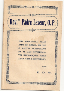 Rev.mo Padre Leseur, O.P.