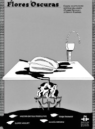 Cuatro adaptaciones gráficas del cuentro "Flores Oscuras" de Sergio Ramírez