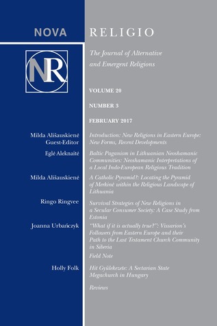 Nova Religio: The Journal of Alternative and Emergent Religions, Vol. 20 No. 3