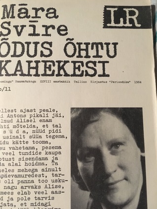 Õdus õhtu kahekesi (Loomingu Raamatukogu,  1984 #10/11)