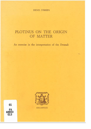 Plotinus on the Origin of Matter