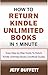 How To Return Kindle Unlimi...