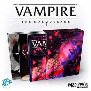Modiphius Entertainment Vampire: The Masquerade 5th Ed. Slipcase Set RPG for Adults 18 Years Old and Up (3 Books in Slipcase, Hardback, Full Color RPG)
