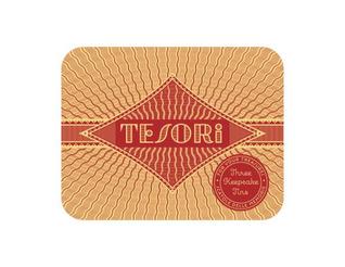 Tesori: Three Nesting Keepsake Tins (stacking red, green and blue decorative tins, for kitchen, desktop, home storage and organization)