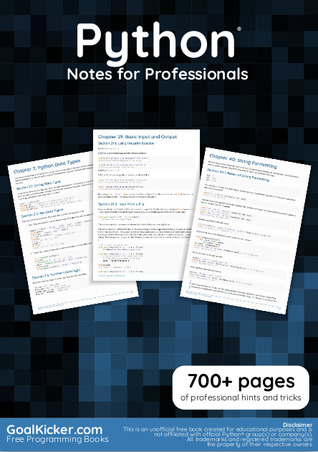 Python Notes for Professionals (ebook)