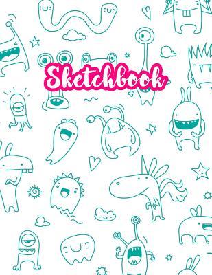 Sketchbook: Cute Drawing Note Pad and Sketch Book for Kids, Girls and Adult - Large 8.5 x 11 Matte Cover with White Interior (Perfect for Sketching, Coloring, Watercolor, Mixed Media, Doodling, Write and Draw Journal and Notebook)