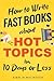 How to Write Fast Books abo...