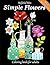 Simple Flowers Black Backgr...
