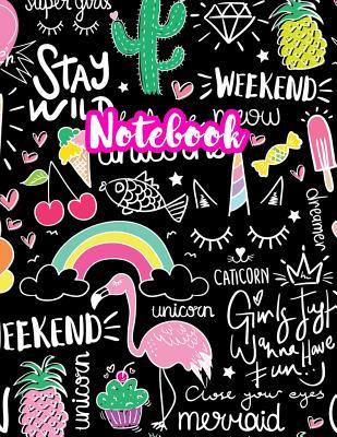 Notebook: Cute Blank Lined Journal Large 8.5 x 11 Matte Cover Design with Ruled White Paper Interior (Perfect for School Notes, Girls and Boys Diary, Kids Writing Composition, Planner, College Subject, Office Use) - Product Code N7 833