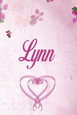 Lynn: Personalised Name Notebook/Journal Gift For Women & Girls 100 Pages (Pink Floral Design) for School, Writing Poetry, Diary to Write in, Gratitude Writing, Daily Journal or a Dream Journal.
