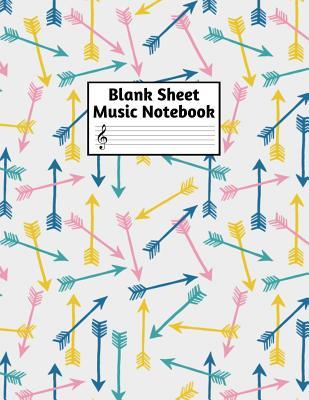 Blank Sheet Music Notebook: Easy Blank Staff Manuscript Book Large 8.5 X 11 Inches Musician Paper Wide 12 Staves Per Page for Piano, Flute, Violin, ... other Musical Instruments - Code : A4 8342