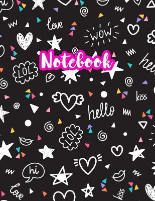 Notebook: Cute Blank Lined Journal Large 8.5 x 11 Matte Cover Design with Ruled White Paper Interior (Perfect for School Notes, Girls and Boys Diary, ... Subject, Office Use) - Product Code F2 572
