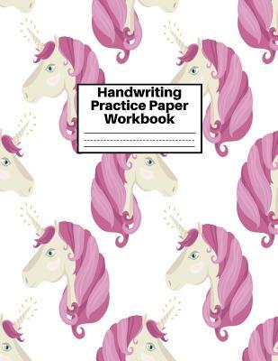 Handwriting Practice Paper Workbook: Cute Unicorn Matte Cover Large 8.5 x 11 Blank Lined Sheets Journal Notebook for Writing Improvement Exercises - ... 2nd, 3rd and 4th) and Adults ~ Design Code BW