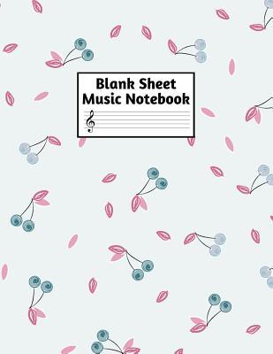 Blank Sheet Music Notebook: Easy Blank Staff Manuscript Book Large 8.5 X 11 Inches Musician Paper Wide 12 Staves Per Page for Piano, Flute, Violin, Guitar, Trumpet, Drums, Cello, Ukelele and other Musical Instruments - Code: A4 7249